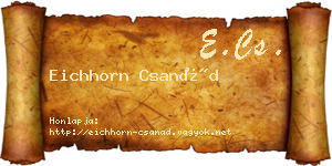 Eichhorn Csanád névjegykártya
